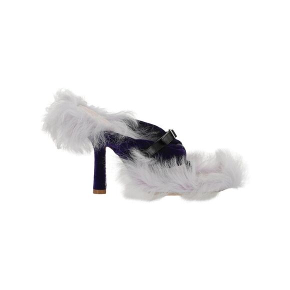 Burberry Step Post Heel Sandals Multi Womens